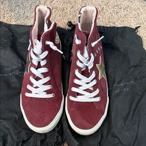 Vintage Havana Burgundy High-Top Sneakers